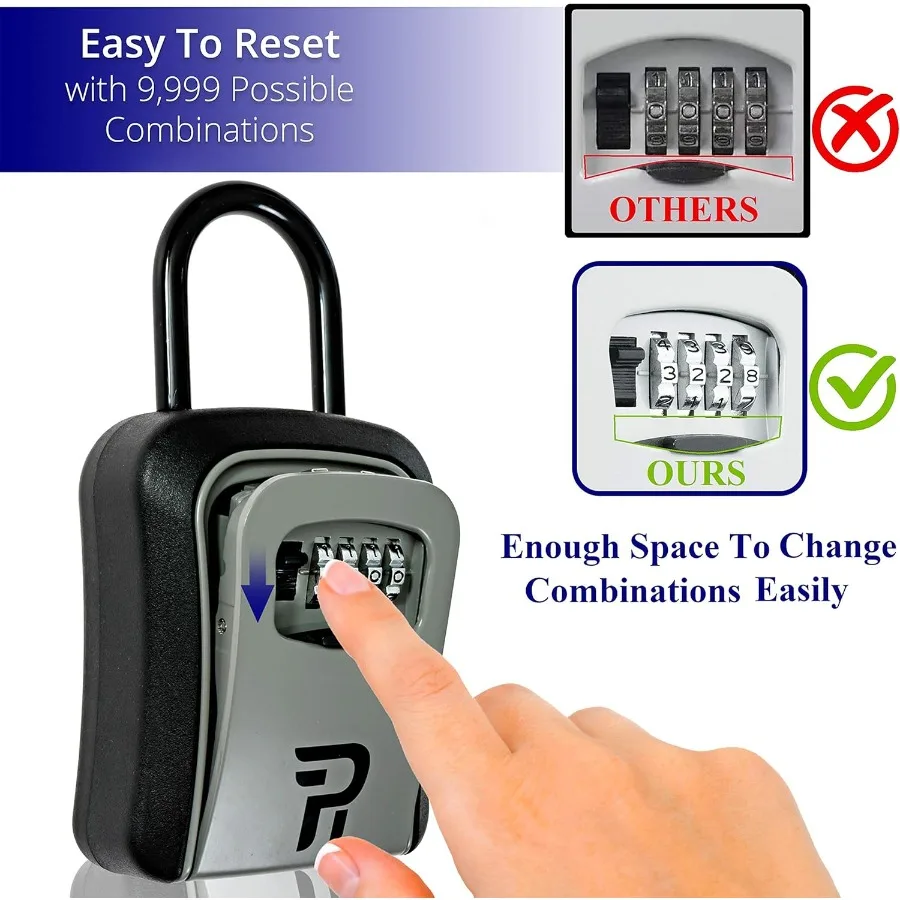 Key Lock Box for Outside Realtor Lockbox for House Keys Outdoor Combination Key Hiders to Hide a Key Safe Storage in Secure and
