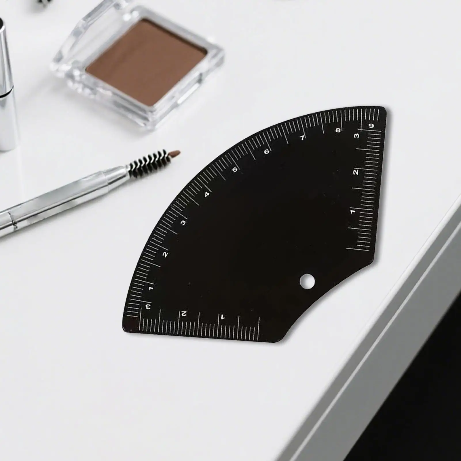 Wenkbrauwliniaal stencil metaal, professioneel wenkbrauwmapping tool voor make-upartiesten, draagbare schoonheidsbenodigdheden voor spa reizen naar huis