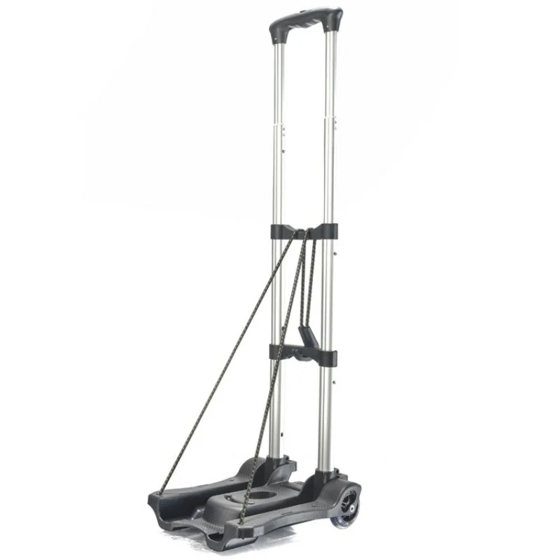 Hand-pulled trolley, portable outdoor pickup trolley, folding household luggage handling trolley