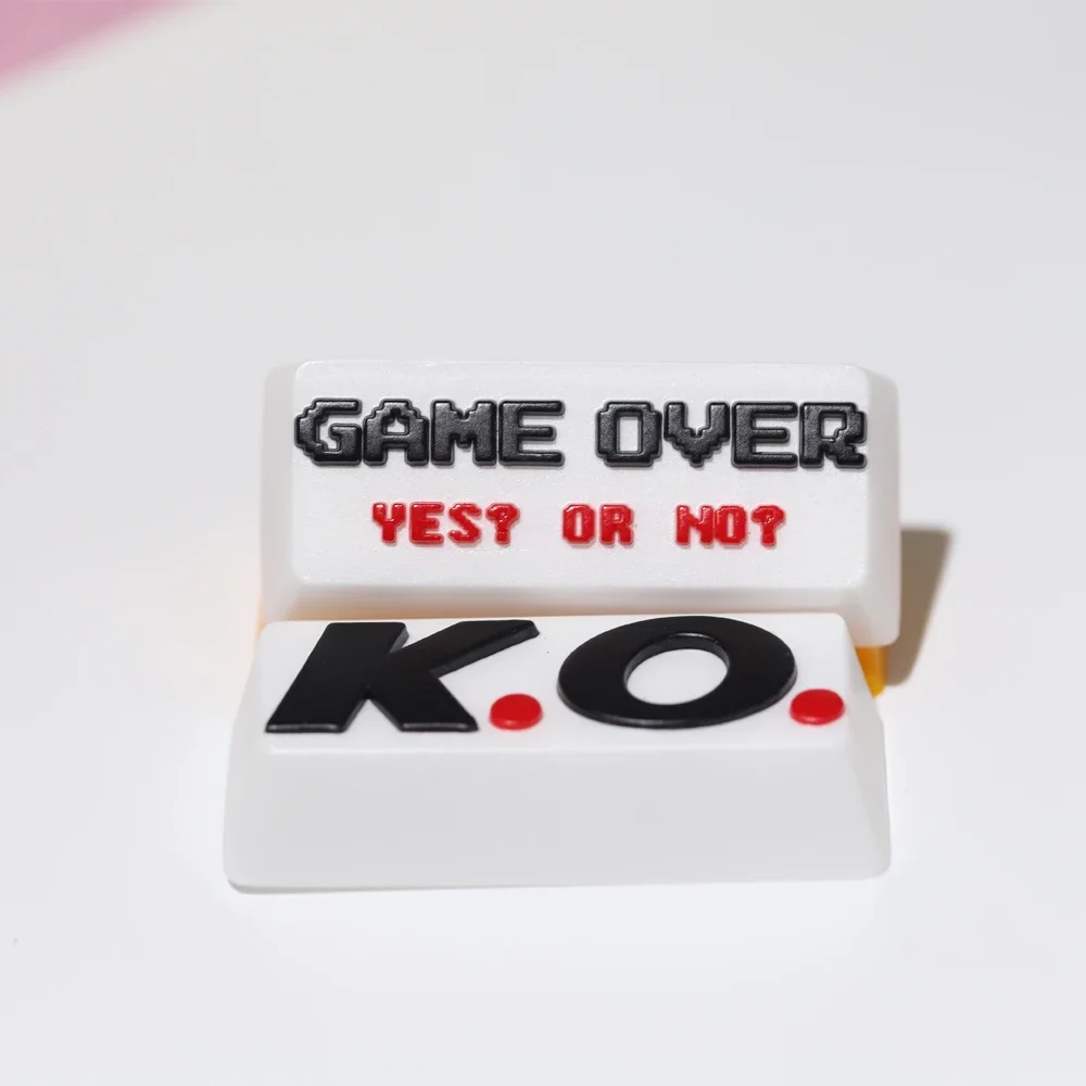 1 Piece keycaps GAME OVER Theme Enter Key Resin material, for MX Axis Customize DIY Game for PC mechanical keyboard keycap