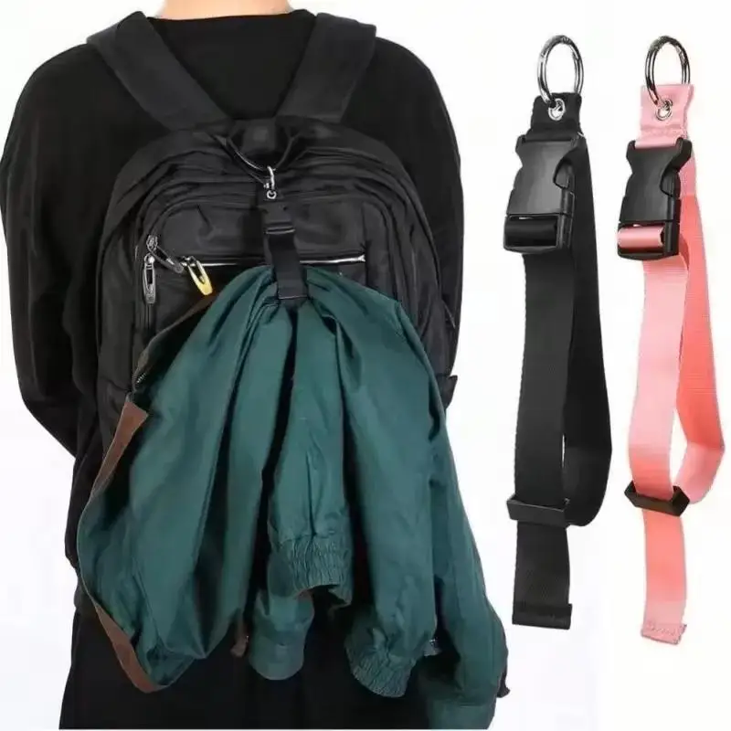 Correa fija multiusos para equipaje, 1/2 piezas, correa de viaje ajustable para mochila externa con hebilla de liberación para senderismo, camping y viajes