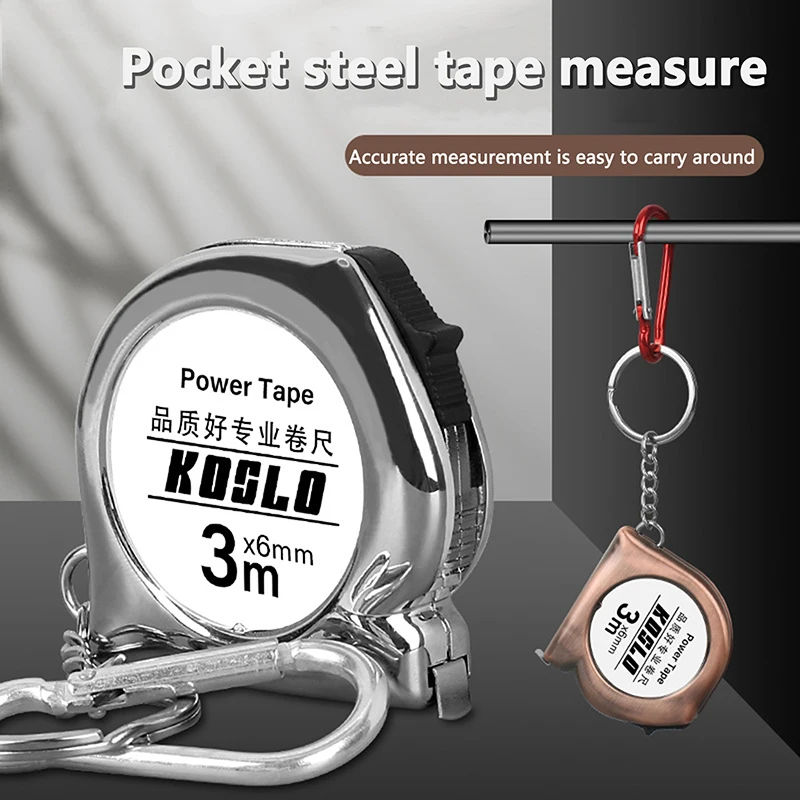 Mini cinta métrica portátil de 3M, cinta métrica pequeña delicada para el hogar, llavero retráctil, cinta métrica, Mini herramientas de medición