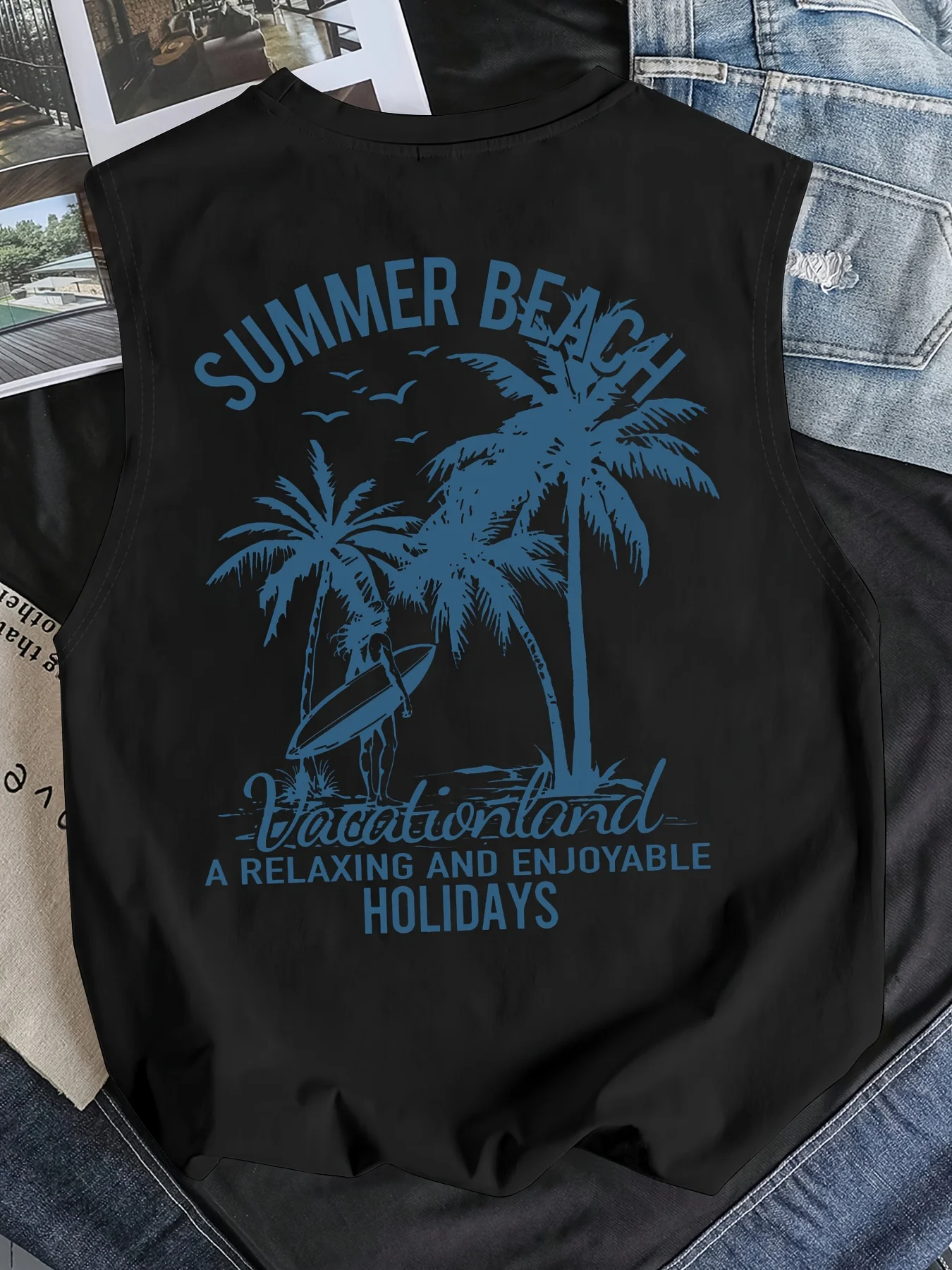 Trendy Versatile Men's Cotton Vest Summer Home Outfit