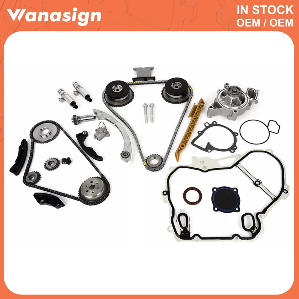 Kit de chaîne de distribution de moteur, actionneur VCT, joint de couvercle d'engrenage, pompe à eau adaptée à 2.2 2.4 L pour Chevrolet BUICK GMC Ecotec 2,2l 2,4l L4 gaz