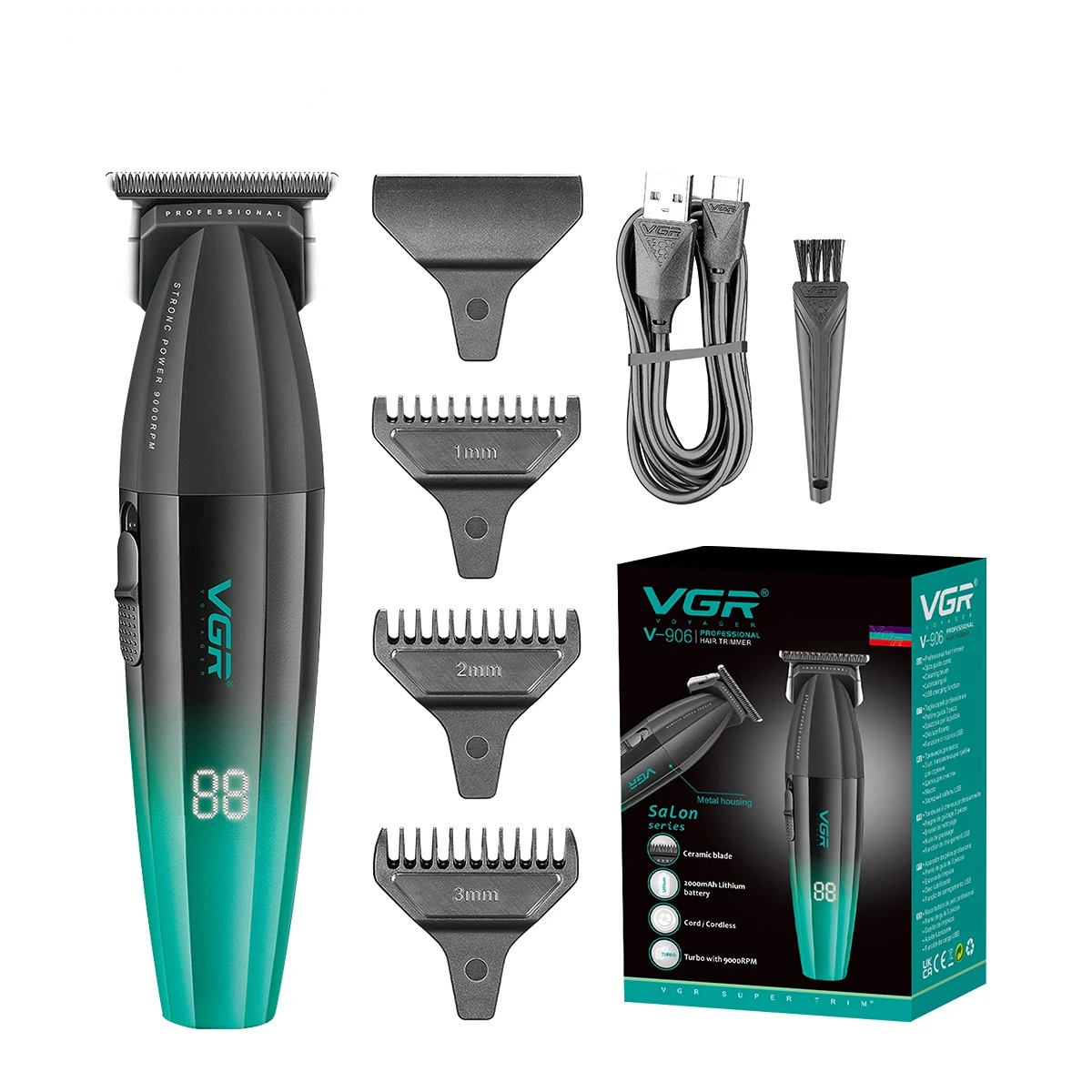 VGR Trimmer Professioneel Elektrisch scheerapparaat Draadloos Toiletapparaat Barbier Haarknipmachine Metalen Trimmer voor mannen V-003 V-906 V-308