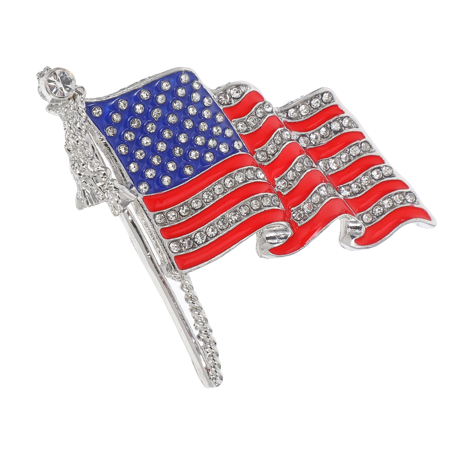 

American Flag Brooch Lapel Pin United States Badge Fashion Breastpin Red Man Costume Accessories Premium Quality Durable Wear