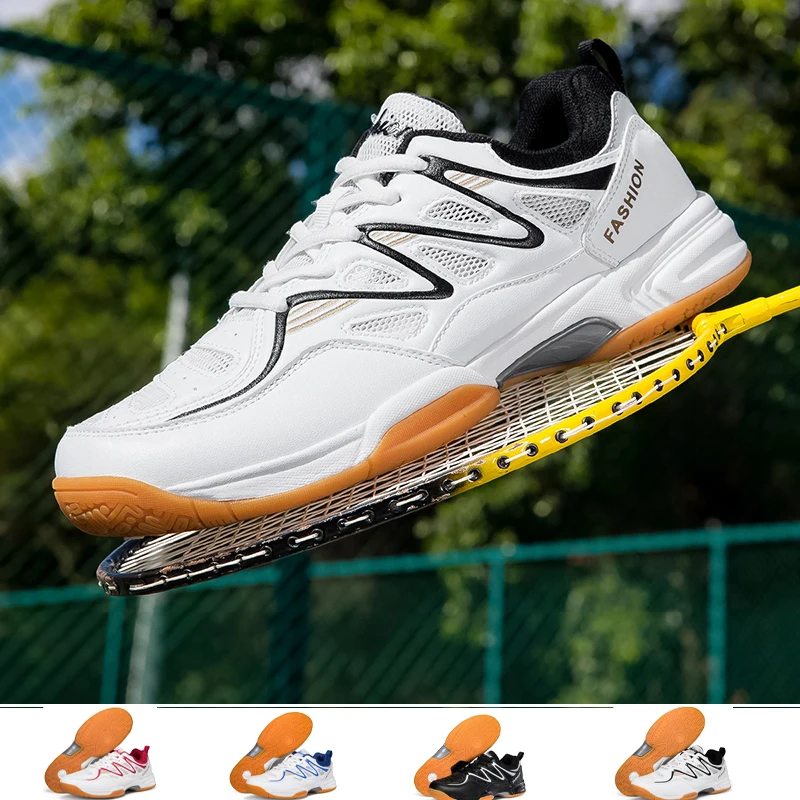 

Новые кроссовки для бадминтона, мужские теннисные дышащие нескользящие спортивные туфли для мужчин и женщин, бадминтон