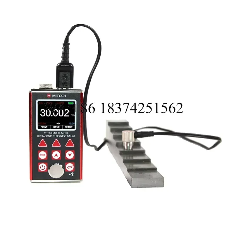 Wmwmnu for MT 660 Ultrasonic Thickness Gauge Multi-mode 0.65-600mm P-E 3-100mm E-E with Memory Optional Bluetooth Thermal
