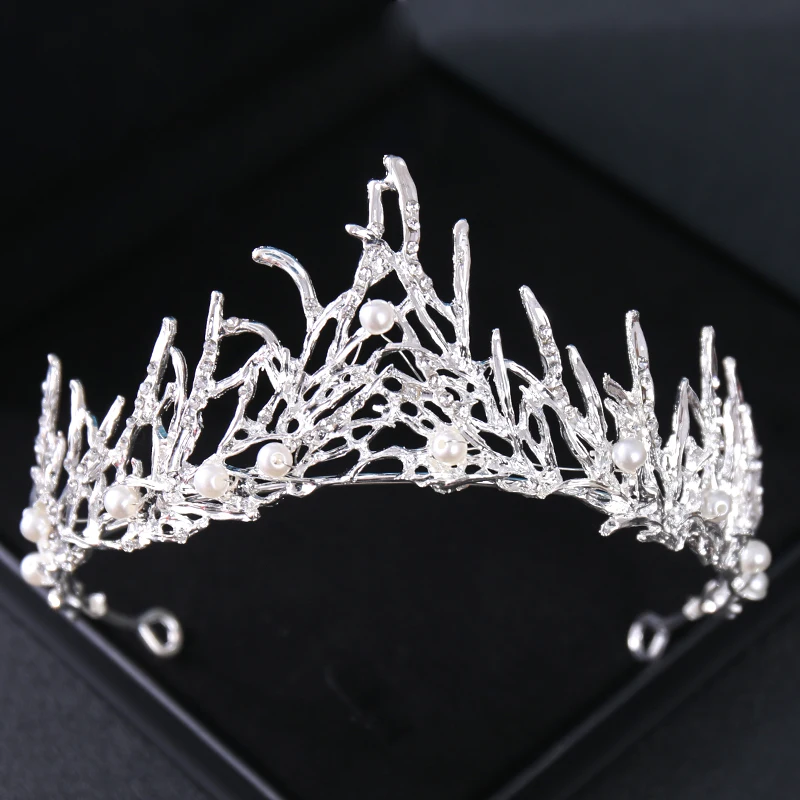 Baroque Crystal Crown Tiara Vintage Rhinestone Women Crowns And Tiaras Diadems Headbands Bridal Wedding Hair Accessories Jewelry