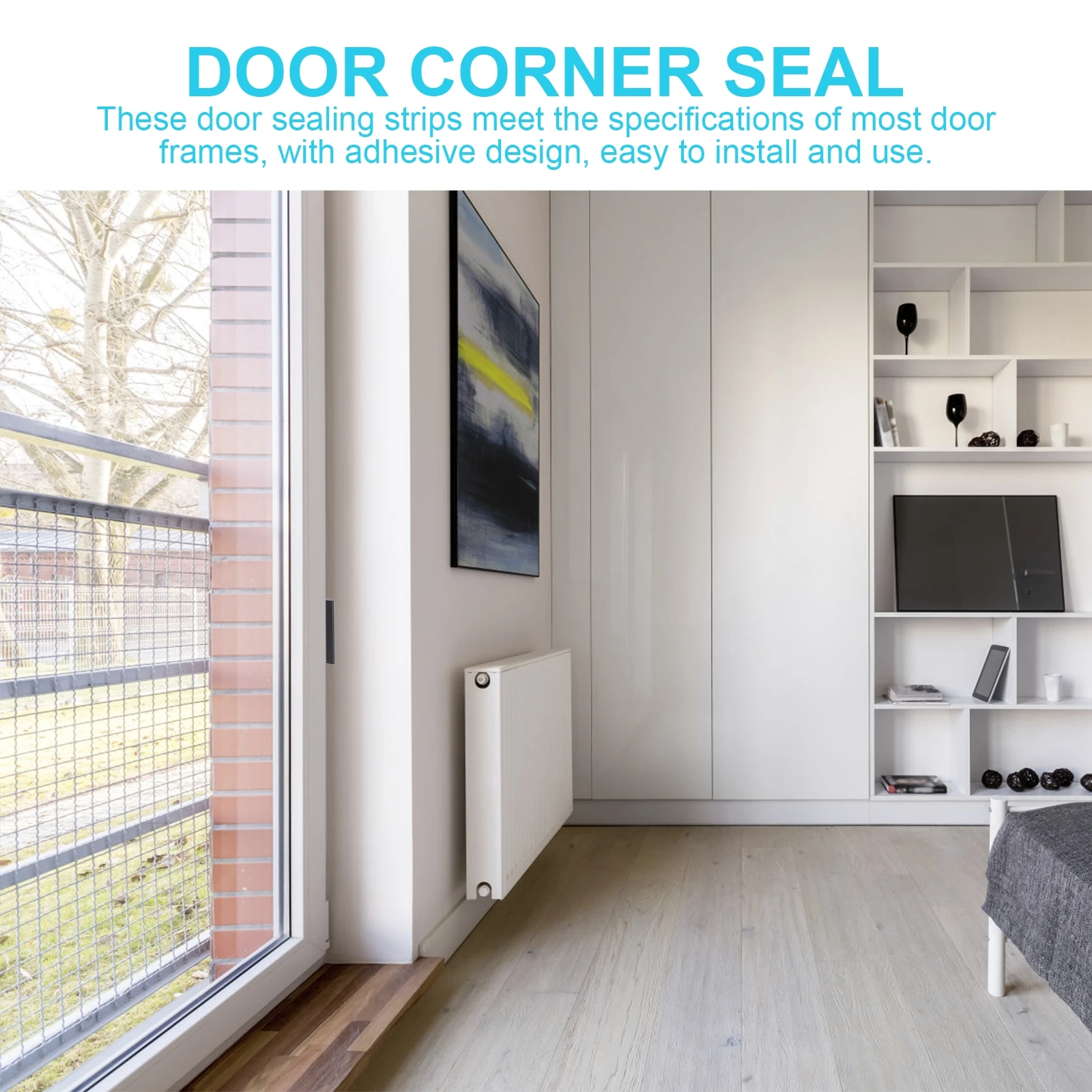 

25Pcs Adhesive Door Corner Seal Strip Self-Adhesive Weather Stripping Wedge Noise Reduction Soundproofing Windproof Door Sealing