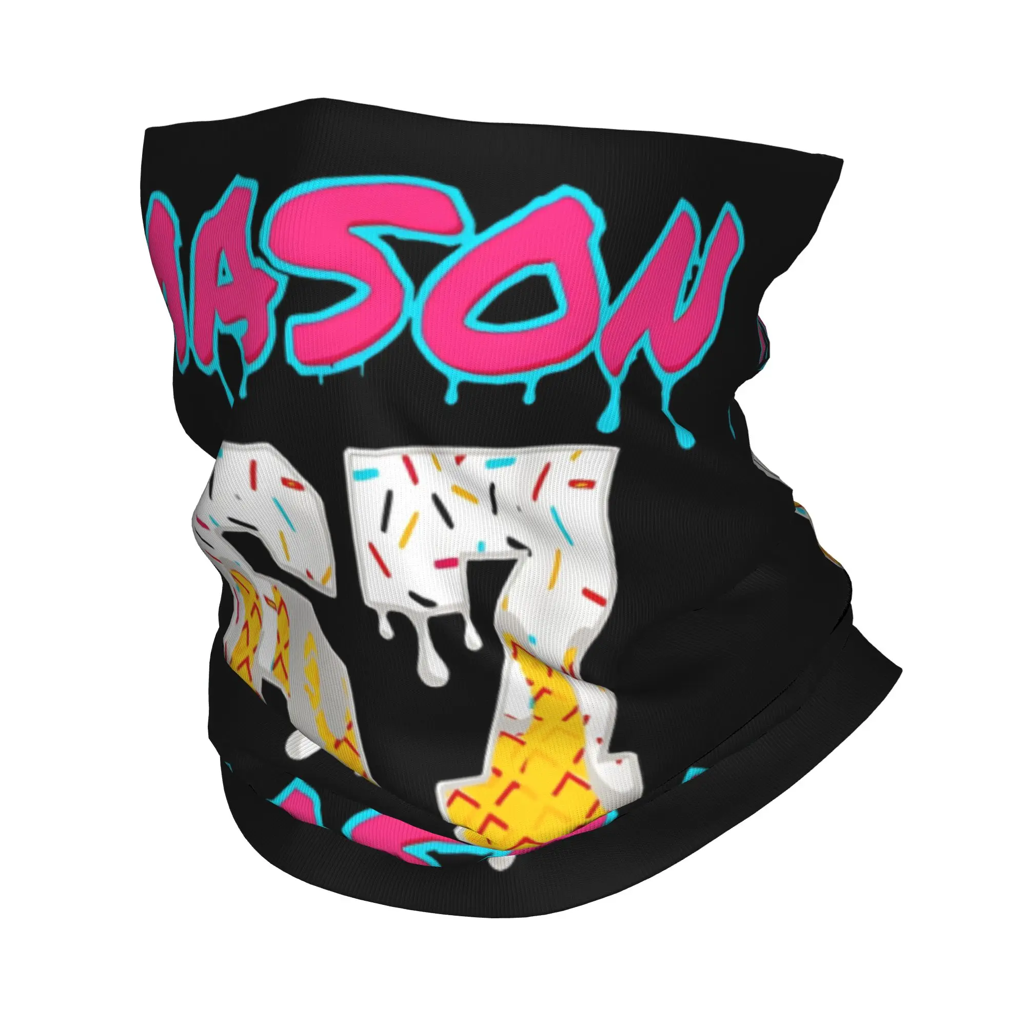 Six Seven Ice Cream Drip Sport 67 Fun Mason Meme Bandana cou couverture imprimé écharpe multi-usage masque facial pêche coupe-vent