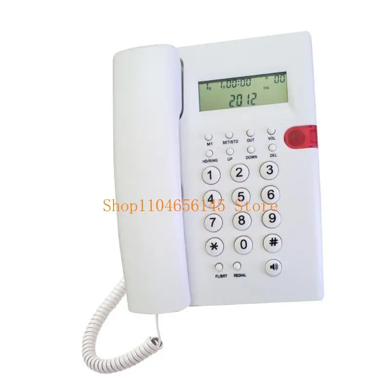 652F K010A-1 Landline Telephone Desk and Wall Mount Telephone Corded with CallerID Display LCD for Hotel Restaurant Home