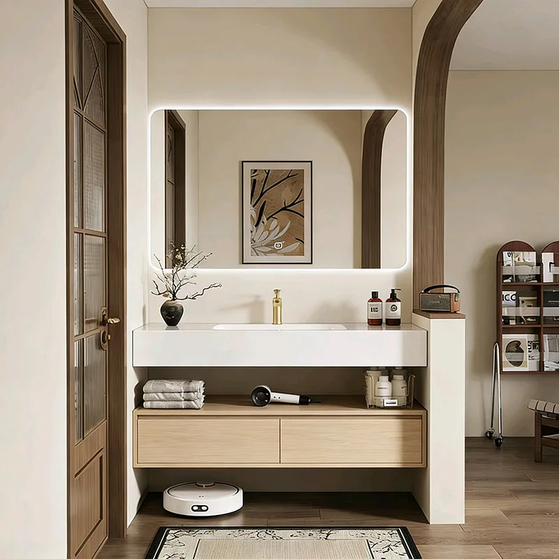 Mirror Luxury Cupboard Organizer Storage Kitchen Vanity Shelves Bathroom Cabinet Dressers Skincare Gabinete Trendy Furniture