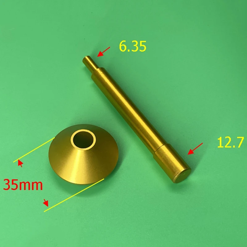 1Pc Router Subbase Centering Pin and Cone Aluminum Alloy Woodworking Tool Gold