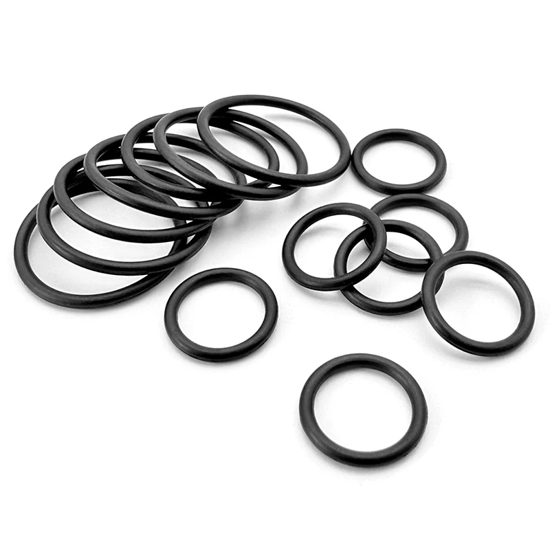 50pcs NBR Nitrile O Ring Gasket CS1mm OD3-30mm Black Oil Wear Corrosion Resistant High Elastic Seal for Auto Engine Plumbing