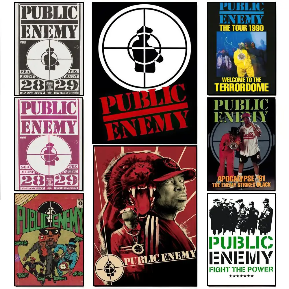 Band P-Public Enemy Fear of a Black Planet Poster Poster HD  Waterproof Wall Sticker Bar Living Room Decor Gift