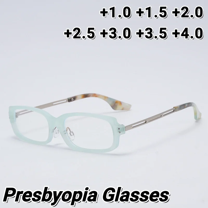 

Retro Small-frame Anti-blue Light Reading Glasses with A High-end Korean-style Look Eyeglasses for Women Men +1.0 To +4.0