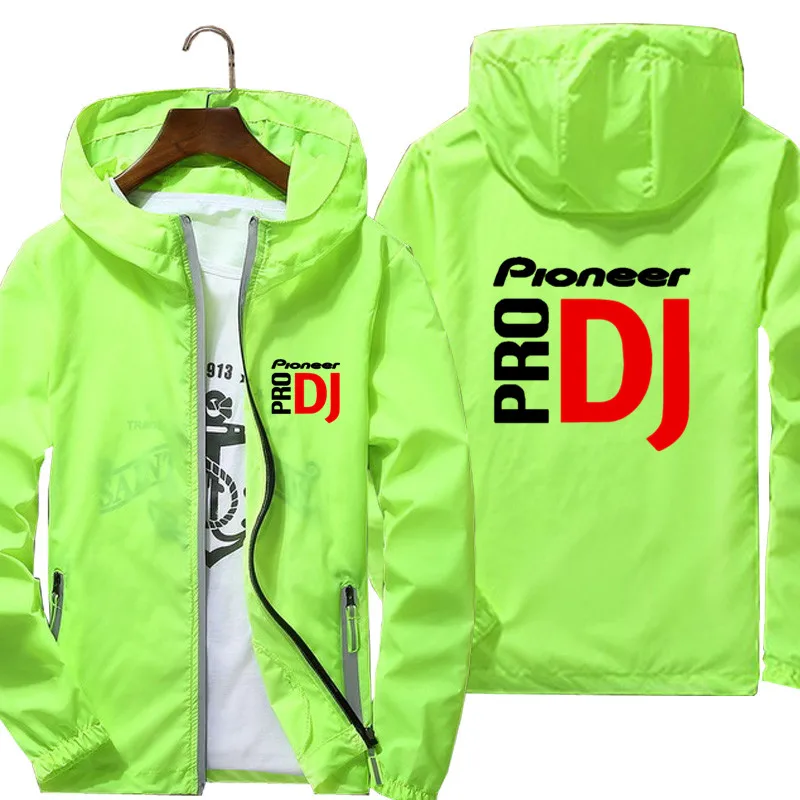 Pioneer Pro DJ Windbreaker Pilot Thin Reflective Sunscreen Ultra Light Jacket Coat Mens Bomber Flight Jackets Male Oversize 7XL