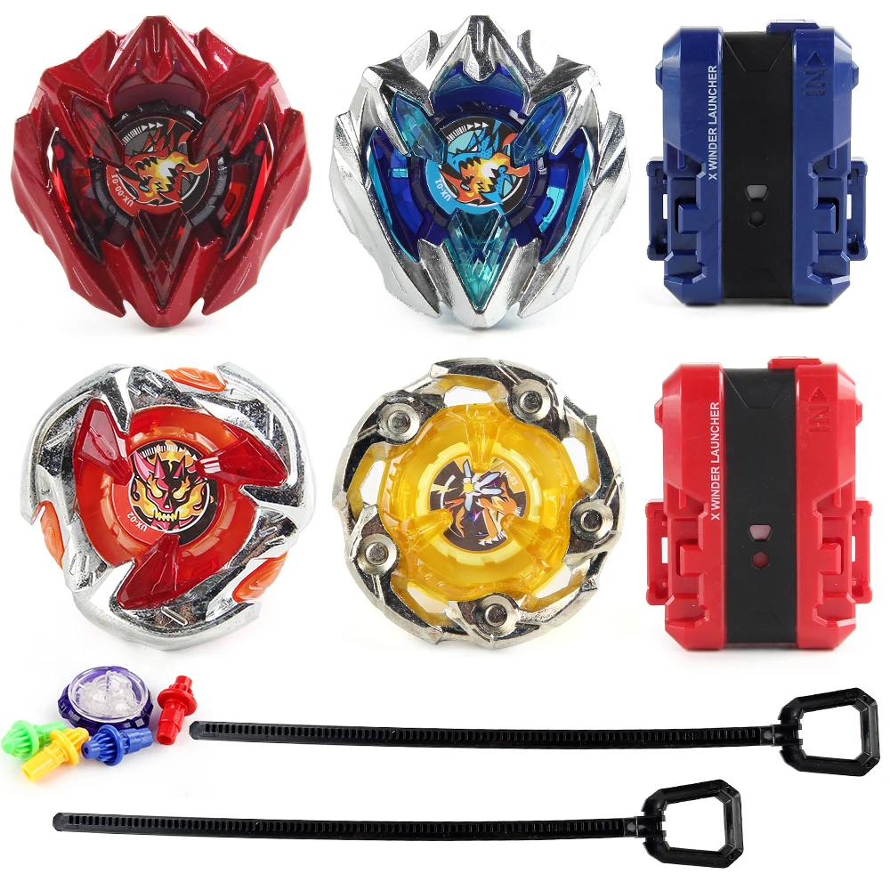Set Starter Toupies AIBREAY – 2 Gyroscopes X, Lanceur à Engrenage, Compatible Série X