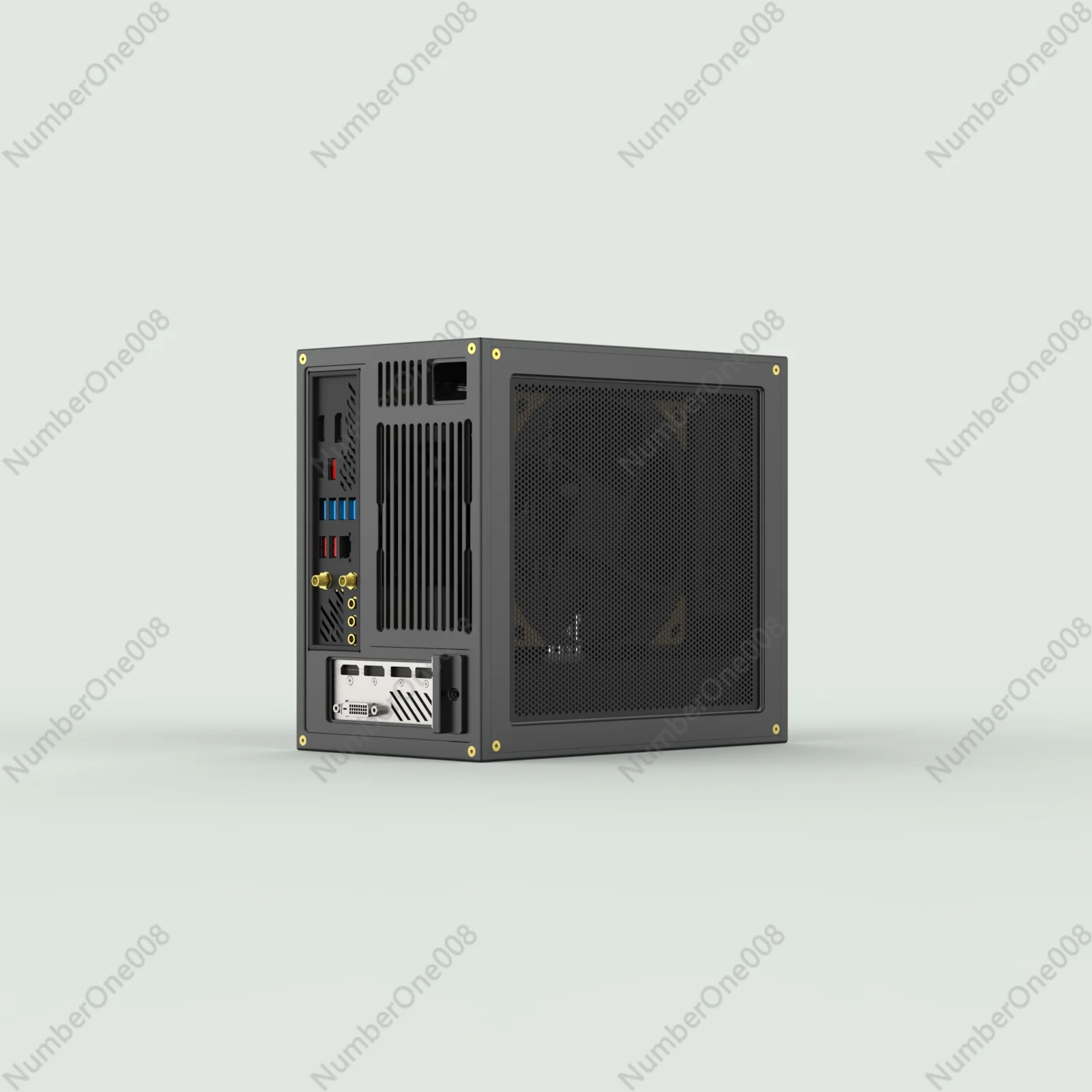 F8 التوصيل المباشر SFX125 برج مروحة 120 تبريد المياه 5060ti الألومنيوم النقي CNC ITX #3