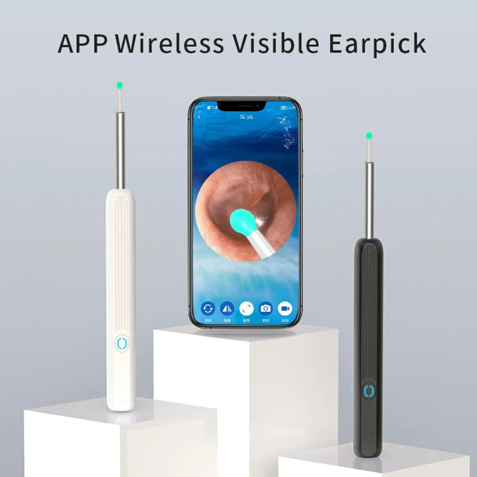 Outil de suppression d'avertissement d'oreille, nettoyeur d'oreille amélioré WiFi, caméra HD, choix d'oreille visuel aste, kit de nettoyage de cérumen pour adultes et bébés