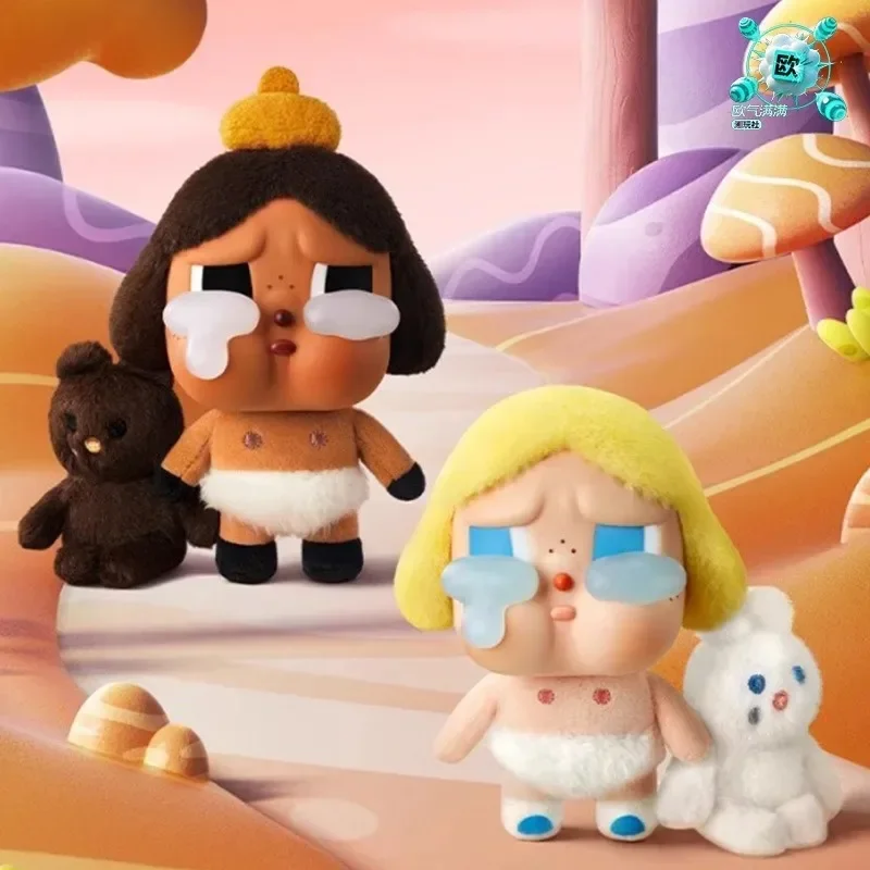 POPMART CRYBABY Tearfactory سلسلة أفخم صندوق أعمى تمثال قلادة مع وجه من الفينيل دمية لطيفة تحصيل عيد الميلاد ألعاب متململة