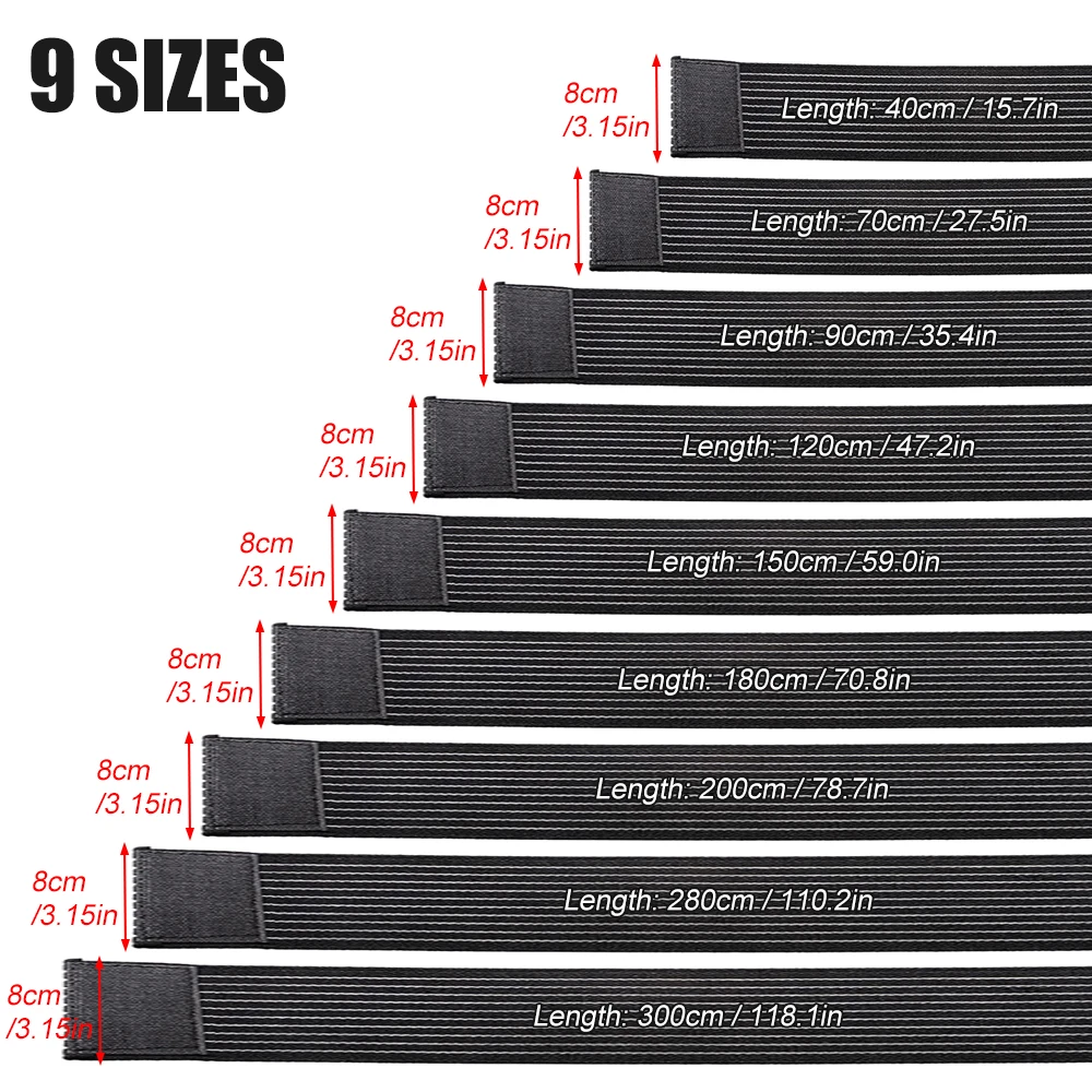 40-200cm 압축 붕대 보호대 무릎 지지 브레이스, 스포츠 탄성 팔꿈치 스트랩 다리 밴드 탄성 밴드 운동 랩, 1 피스