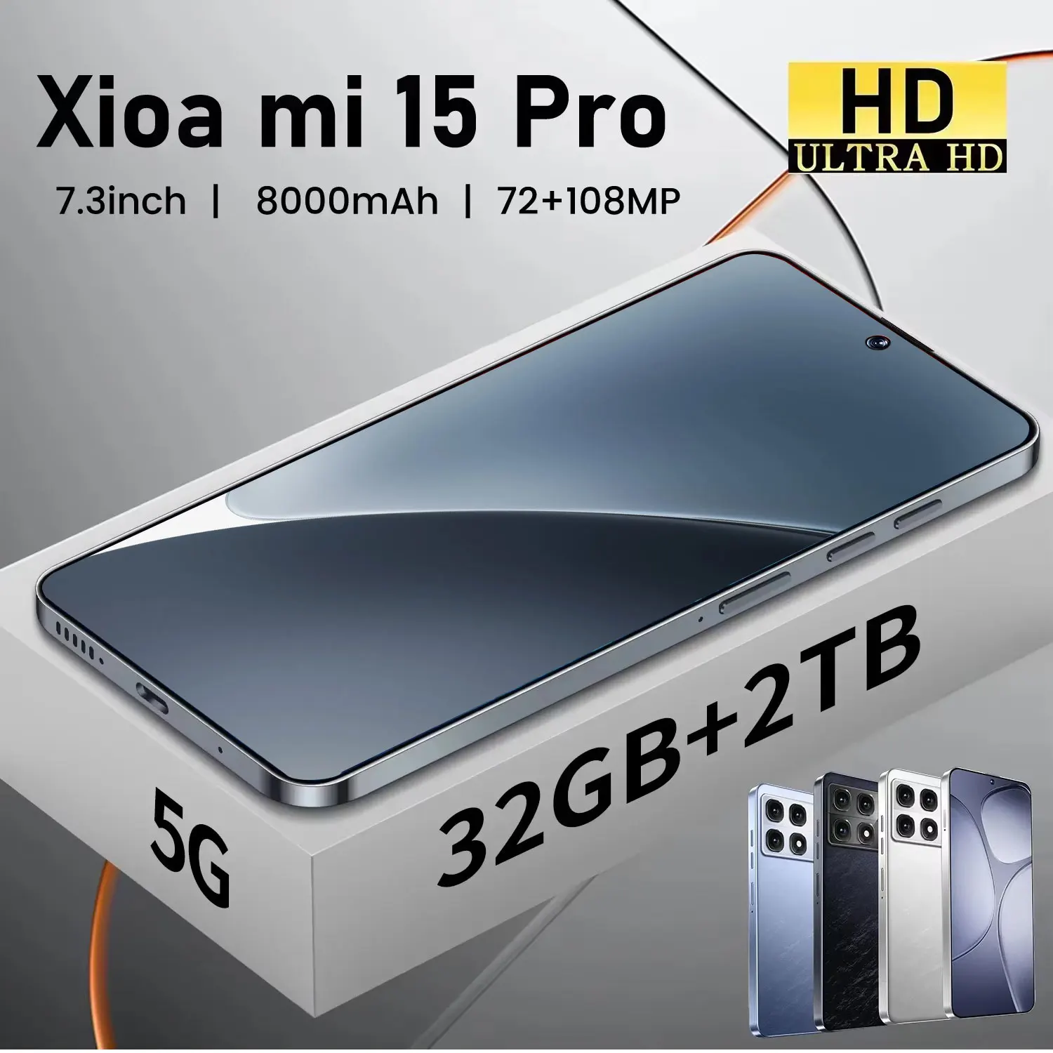 Xioa mi 15 Pro Smartphone Original Mobile Phones Deals 7.3 inch Full Screen 4G 5G Cell Phone 8000mAh Brand New Phones Global