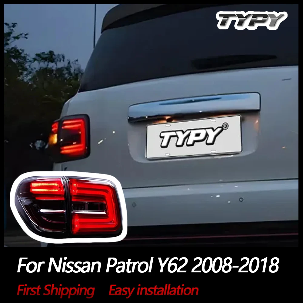 

Автомобильные фары TYPY для Nissan Patrol Y62, задний фонарь 2008-2018, светодиодный задний фонарь для проектора, дневные ходовые огни, автомобильные аксессуары