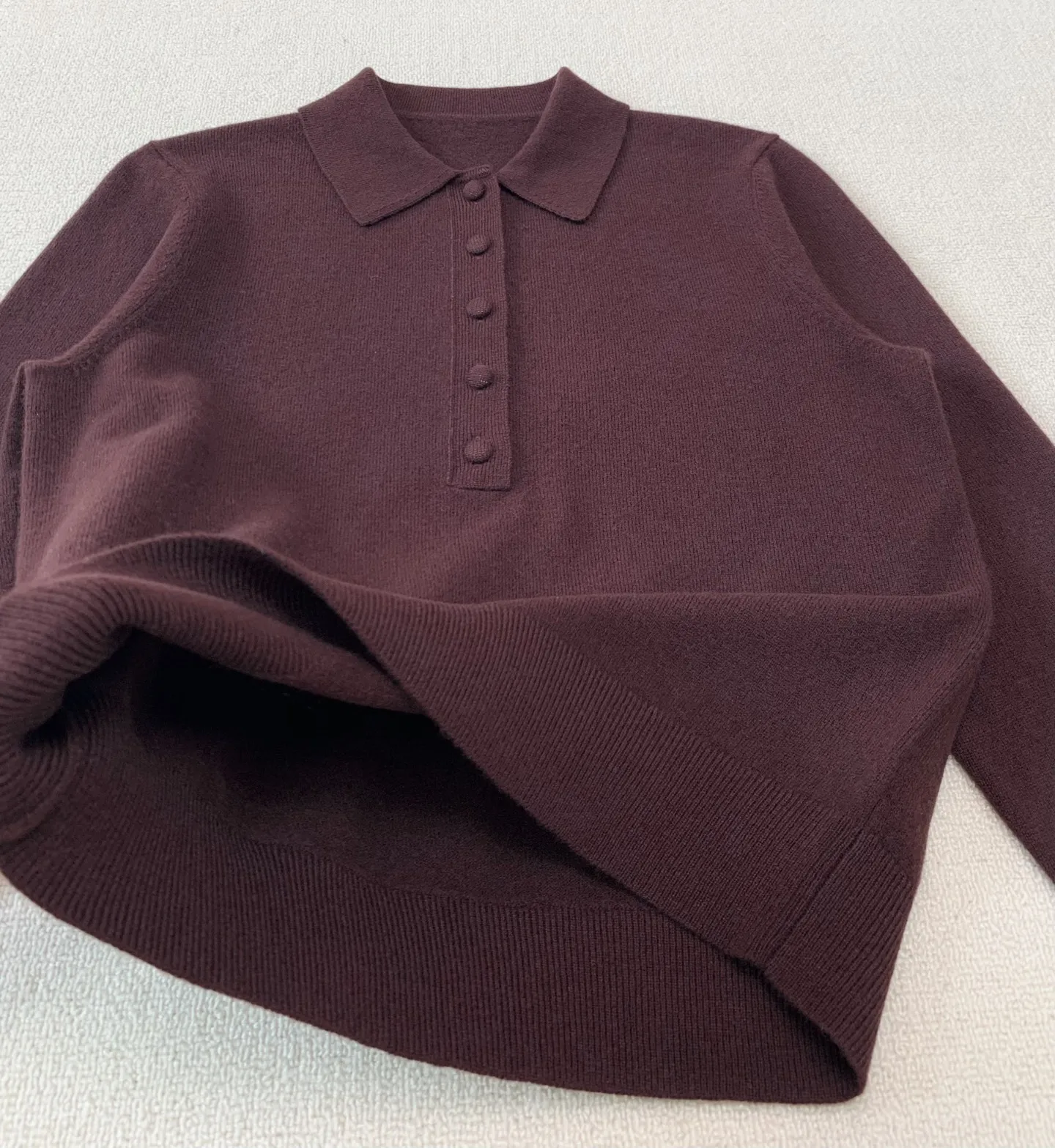 

2025 Autumn And Winter New Simple Versatile Elegant Wool Lapel Slim Knitted Women