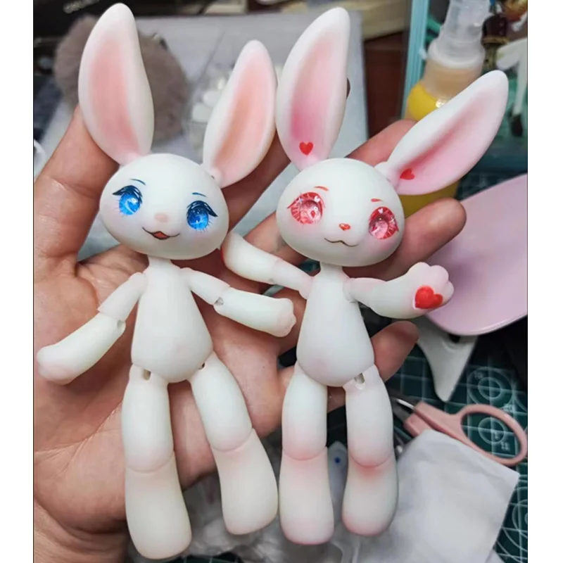 

1/8 Bjd Resin Rabbit Doll Pet Multi Joint Movable 1/12 Rabbit Doll Girl Dress Up Toy No Makeup