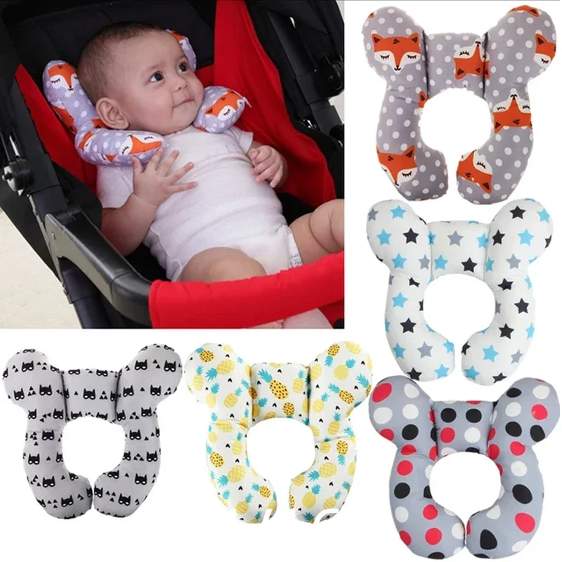 U-Shaped Toddler Car Seat Neck Cushion & Pram Pillow - Baby Head Support for Travel