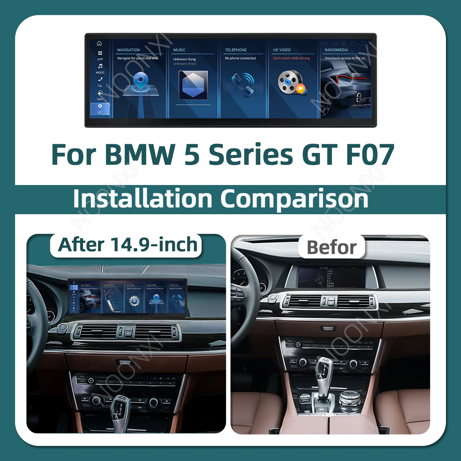 

14.9" Android 15 Car Radio For BMW 5 Series F07 GT 2010-2017 Multimedia Player Wireless Carplay Android Auto GPS Navigation DSP