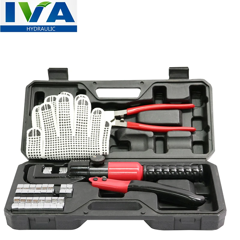 Venta caliente YQK70 alicates de engarzado de compresión de terminal de Cable con cortador 6T operación Manual herramienta de engarzado hidráulico hexagonal
