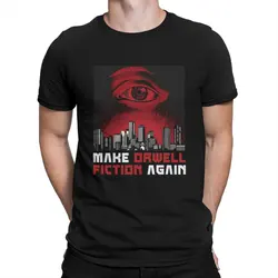 Men's T-Shirts Dystopian Philosophy Casual 100% Cotton Tees Short Sleeve George Orwell T Shirts Crew Neck Clothing Gift Idea