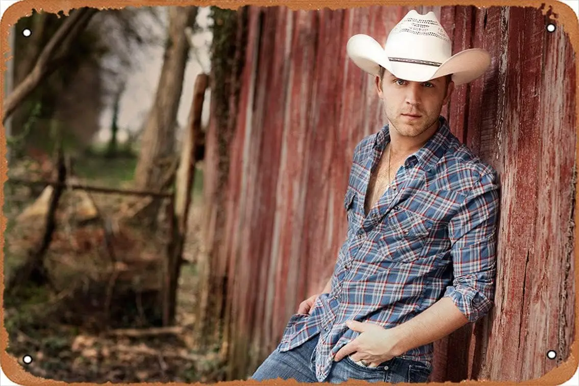 Music Metal Signs Vintage Justin Moore Country Music Singer Poster Celebrities & Musicians Wall Art Retro Decor Tin Sign-8x sign
