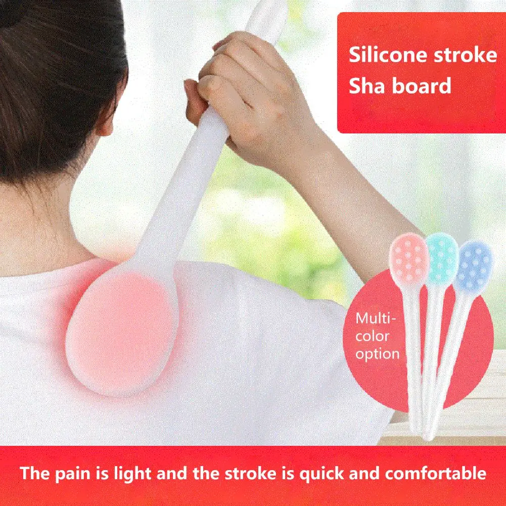 

Silicone Meridian Tapping Silicone Scraping Board Tapping Stick Back Pounding Device Shoulder Hammer Household Use Divine Tool