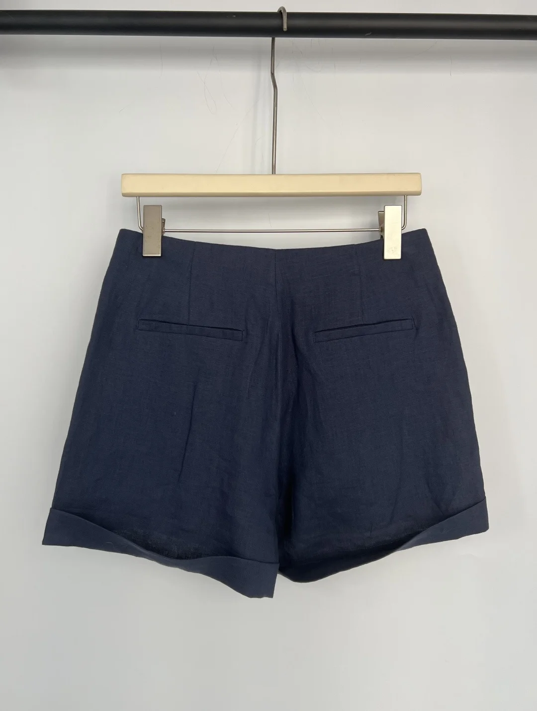 2026 New Women's Solid Color High Waist Casual Linen Shorts
