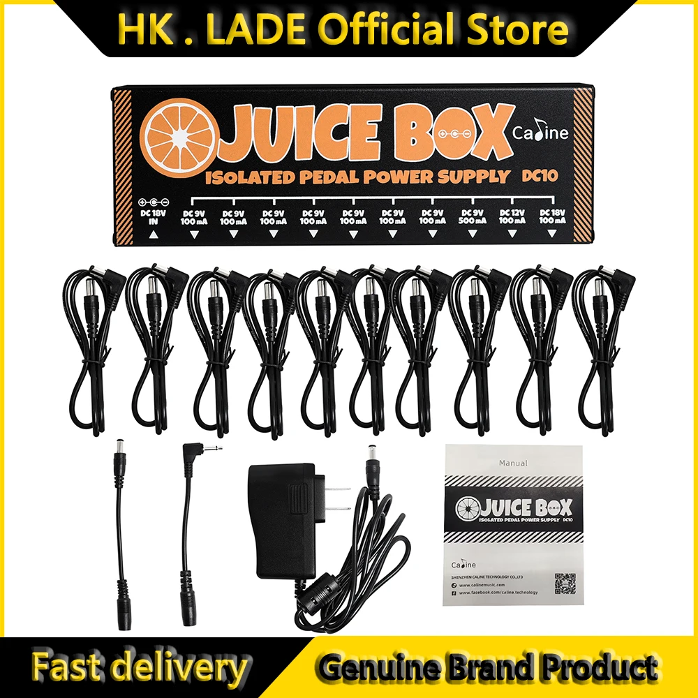 

Caline DC10 Guitar Effect Pedal Power Supply 18V 1A 18W Guitar Pedal 10 Isolated Outputs Power Supply Guitar Parts & Accessories