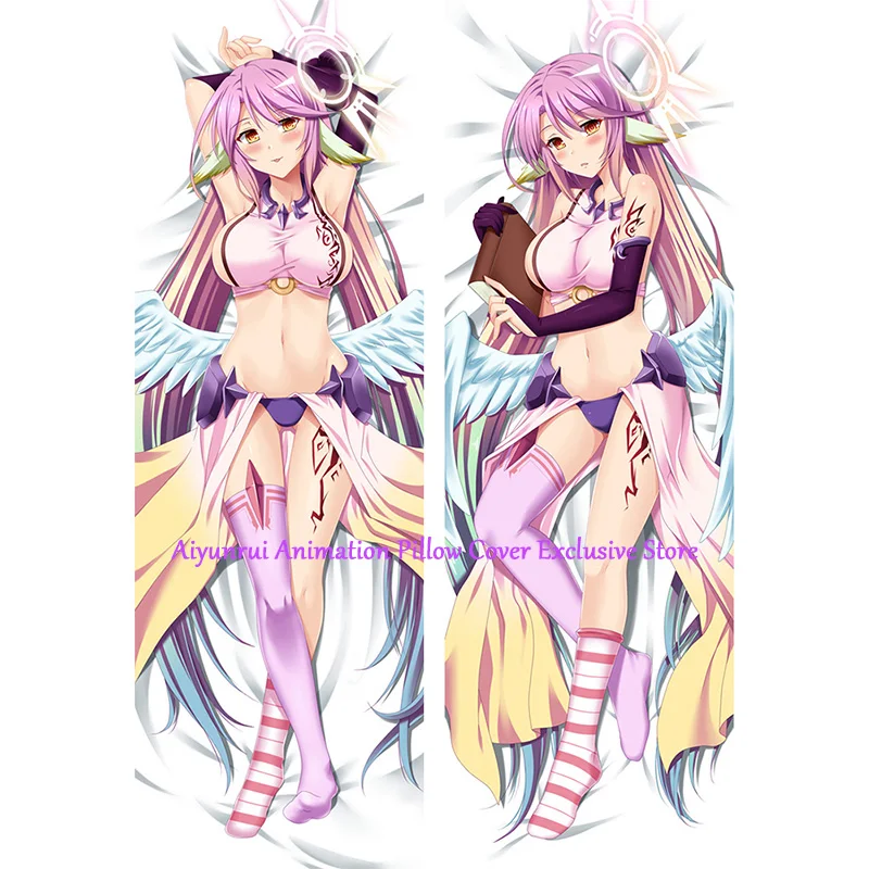 

Наволочка для подушки с Аниме Dakimakura Jibril, двухсторонняя наволочка для обнимающейся подушки, наволочка для подушки, украшение постельного белья