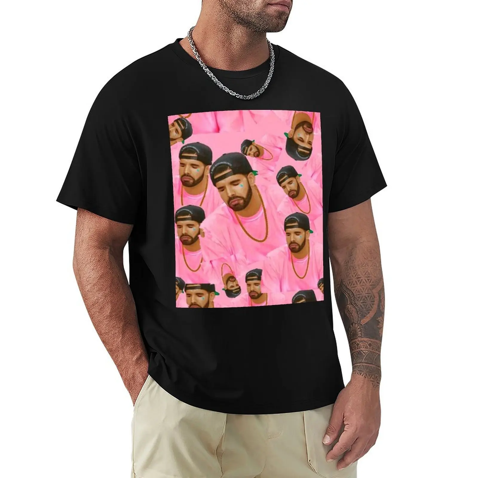 

Drake Face Mask, Hotline Bling, Washable & Reusable, Designer Face Mask, Pink Aesthetic T-Shirt summer top Men's t shirts