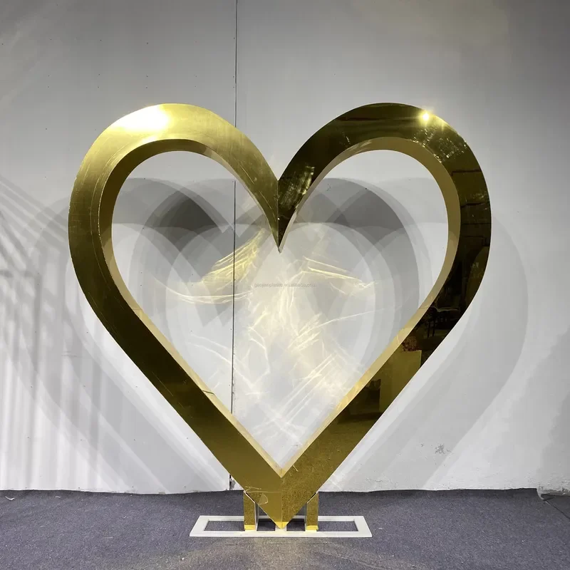Gold Metal Wedding Arch Stand Decorative Flower Rack Background for Party Event Ceremony Supplies Elegant Decoration