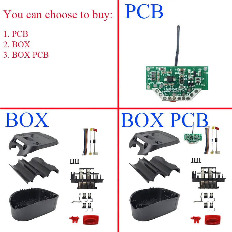 pba todos caixa de plastico da bateria 18v pcb circuito caixa shell caixas para bosch 18v li ion bateria tensao deteccao protecao 01