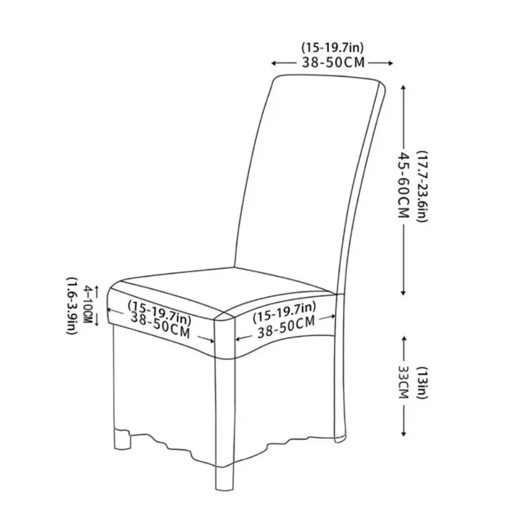 Milk-Silk Fabric Dining Chair Cover, Skirted Design, Lace Trim Seat Covers Non-Slip Universal Fit Chair, Protectors Dining Chair
