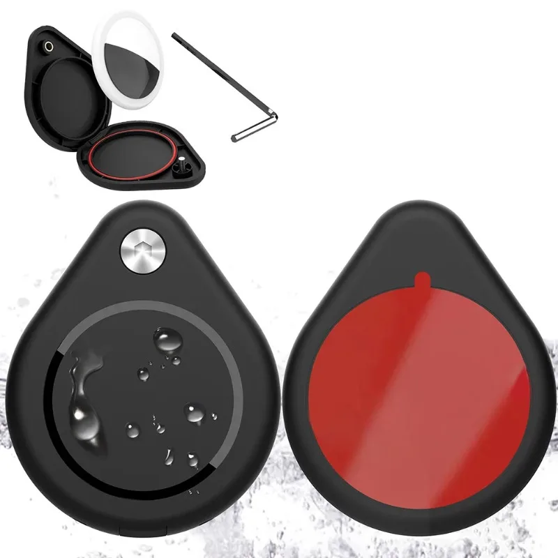 

For Apple AirTag GPS case, 3M sticker & lanyard, waterproof, sticks to bike/car/motorcycle, drop-proof, no signal loss