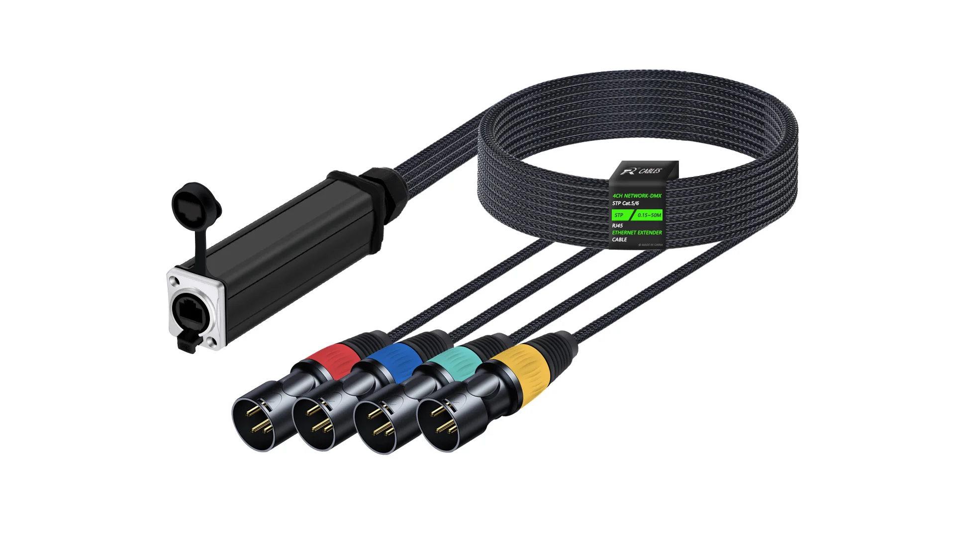 4-Kanal-Multi-Netzwerkempfänger über Ethercon-Kabel, XLR-Extender für Bühnenbeleuchtung, Aufnahmestudio, XLR-Kanal über Cat5/6-Kabel – Detail 16