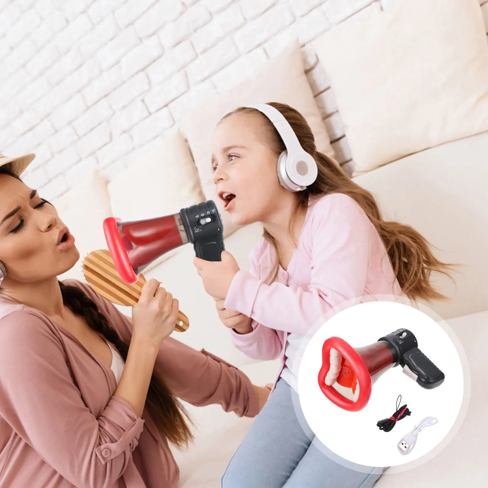 microphone-toy-speakers-children's-voice-changer-toys-sports-cheering-loud-horns-pitch-highchair