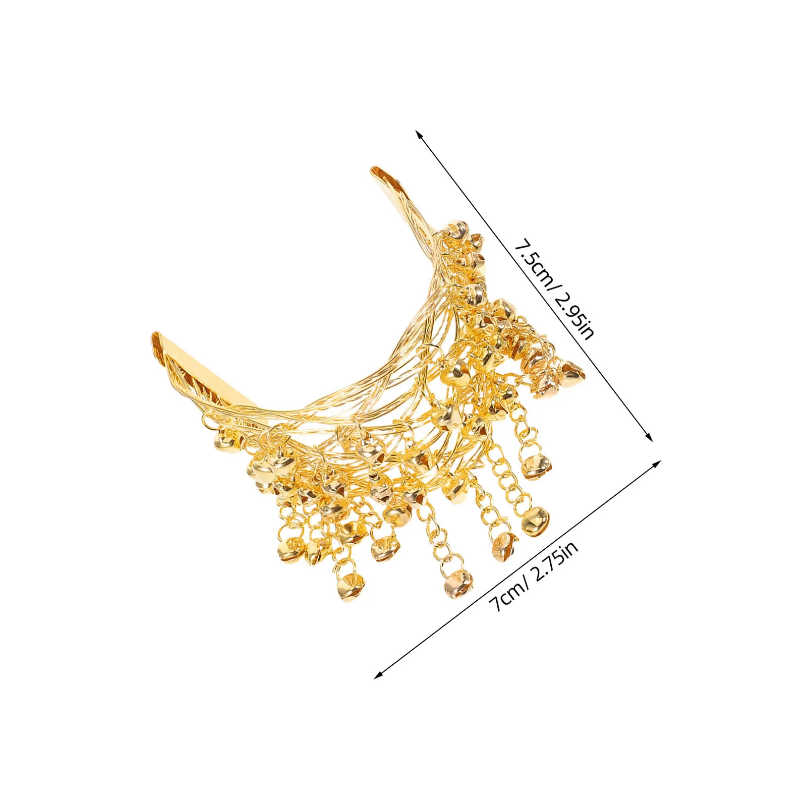 2 個ベリーダンスアームブレスレットメタルカフバングル伝統的なモダンスタイルのメロディアスベル快適なダンス衣装アクセサリー