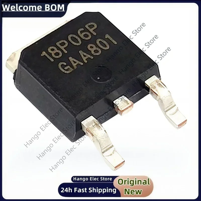 

10PCS SPD18P06P 18P06P TO-252 Field Effect MOS Tube 18A 60V SMD Transistor