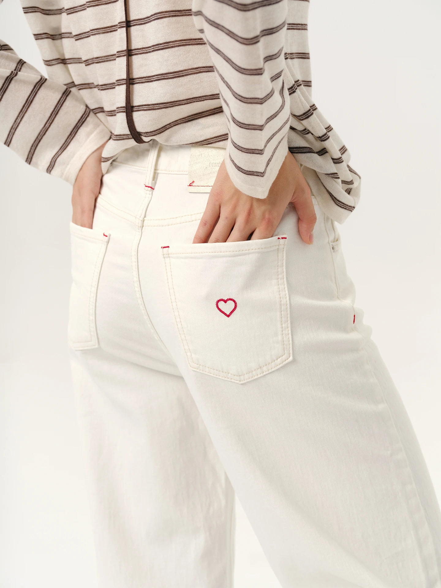 

Джинсы женские прямого кроя из хлопка с эффектом похудения, новинка осеннего сезона, с вышивкой на талии